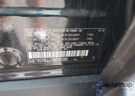 2020 Toyota Rav4 Xle из США, поврежденный, VIN 2T3P1RFV5LC122308